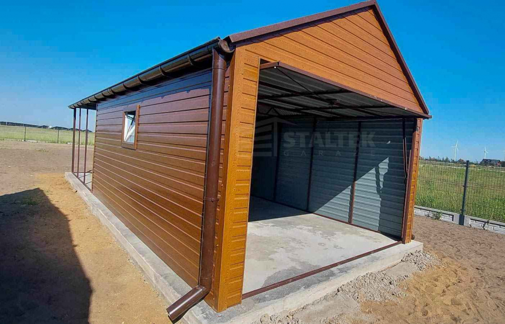 Garaż blaszany 3x5 Brama uchylna drzwi okno rynny dach ST123 Mysłowice - zdjęcie 3