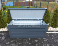Skrzynia ogrodowa metalowa kufer 150x60x70cm  antracyt GP350 Toruń - zdjęcie 10