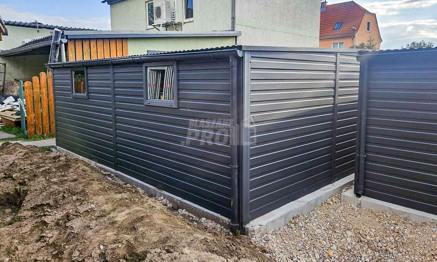 Garaż Blaszany 6x6m - 2x Brama uchylna - drzwi - 2x okno - rynny GP421 Gdynia - zdjęcie 4