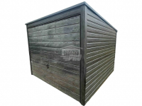 Schowek Garaż blaszany 3x3,5m Brama uchylna drzwi okno rynny GP486