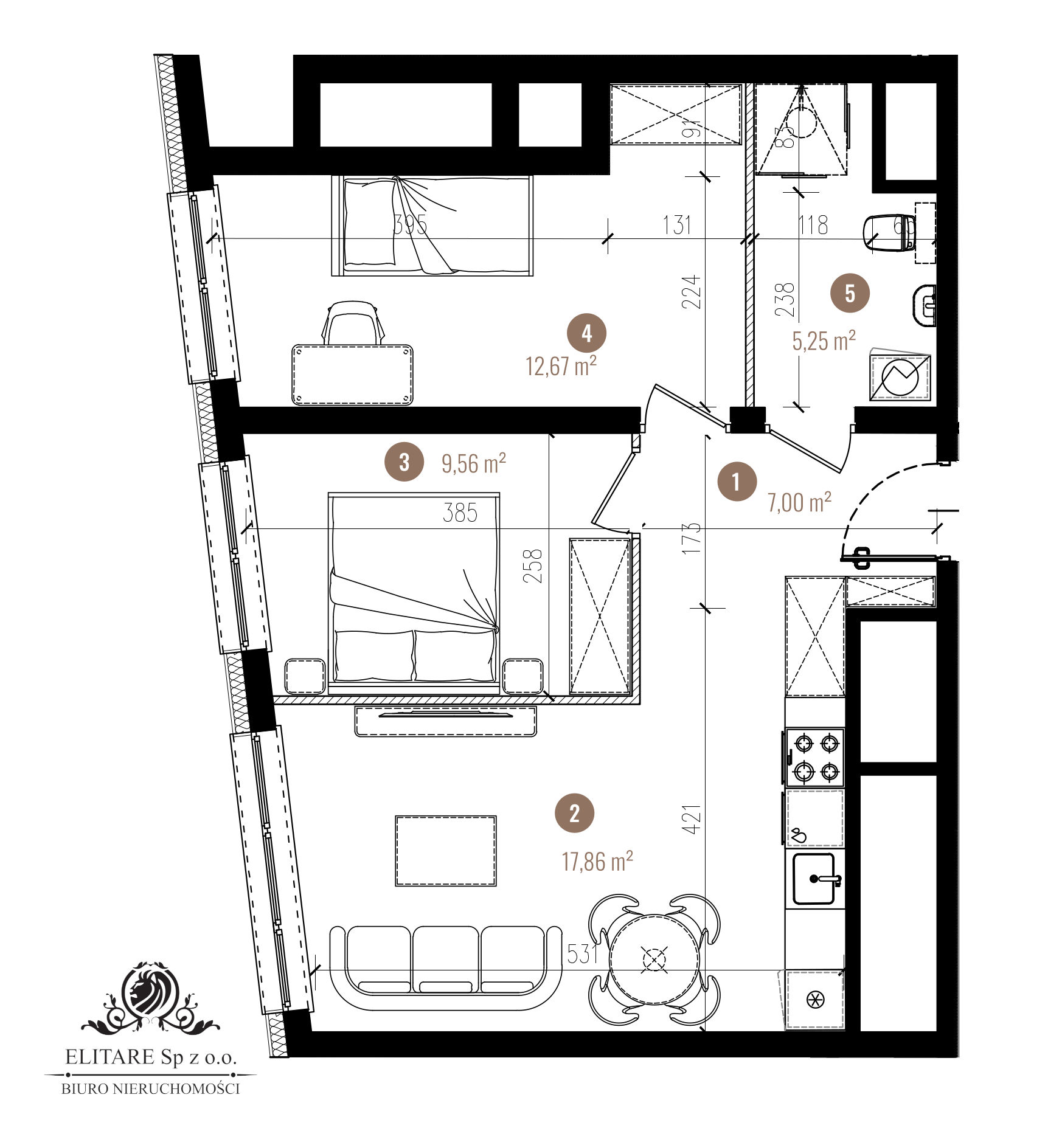 Apartament 52,34m2 ,3 pok. w stanie deweloperskim/Stare Miasto Wrocław - zdjęcie 4