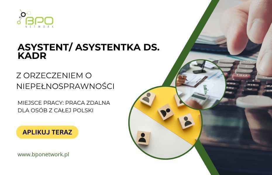 Asystent/Asystentka ds. kadr z orzeczeniem zdalnie cała Polska Ochota - zdjęcie 1