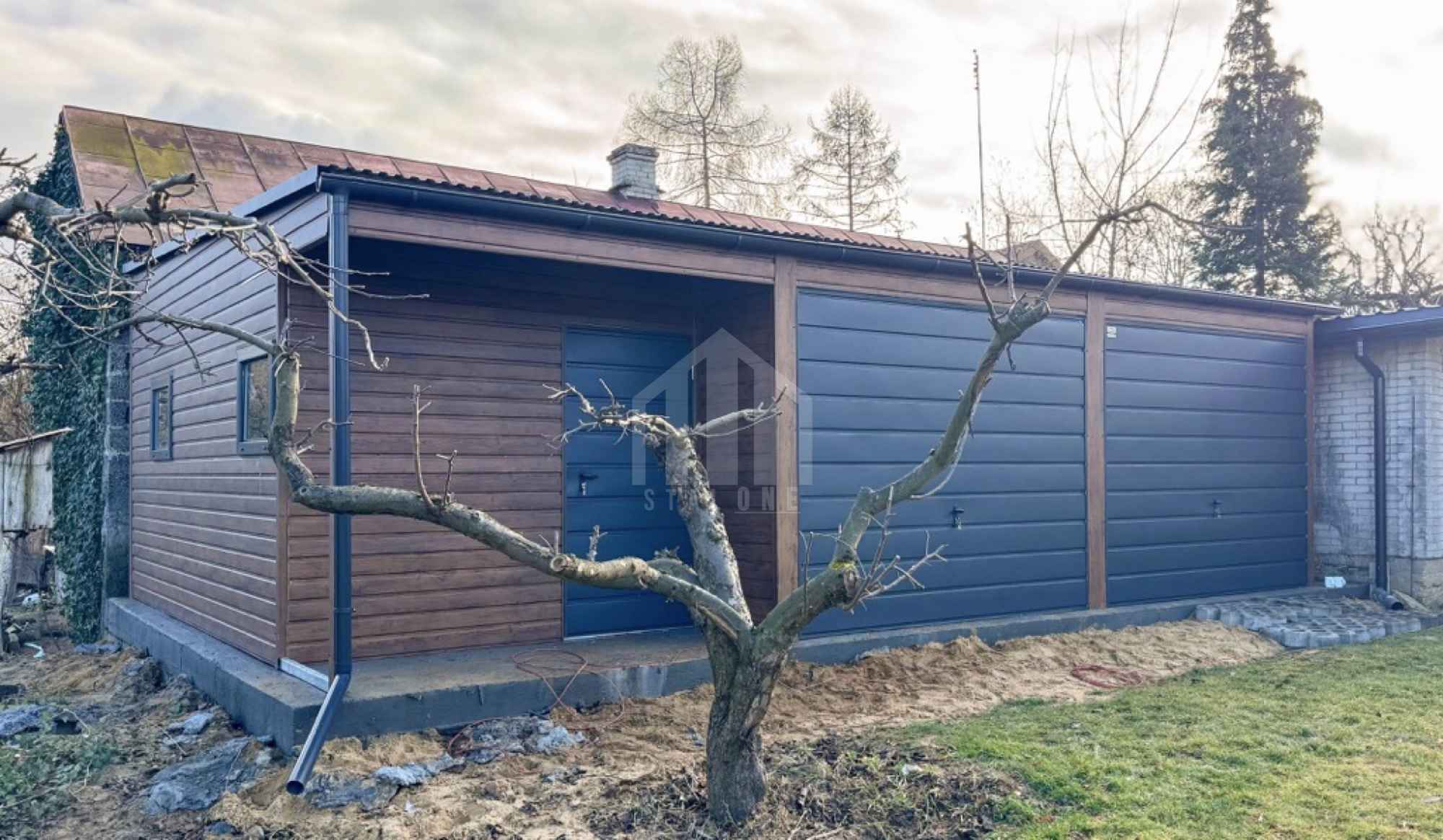 Garaż blaszany 9x4,5m + wnęka - 2x brama drzwi 2x okno rynna SO140 Elbląg - zdjęcie 5