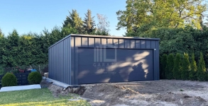 Garaż blaszany 6x6 m brama drzwi blacha na rąbek dach ID1296 Jastrzębie-Zdrój - zdjęcie 3