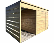 Schowek domek ogrodowy 2x2m + wiata 1,5m drzwi dach TS1160