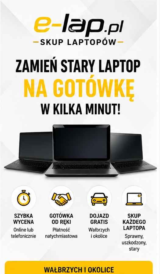 Skup laptopów sprawnych i uszkodzonych Wałbrzych - zdjęcie 2
