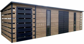 Schowek domek ogrodowy 6x2,5m wiata 0,5m wiata 1,2m 2x okno TS1135