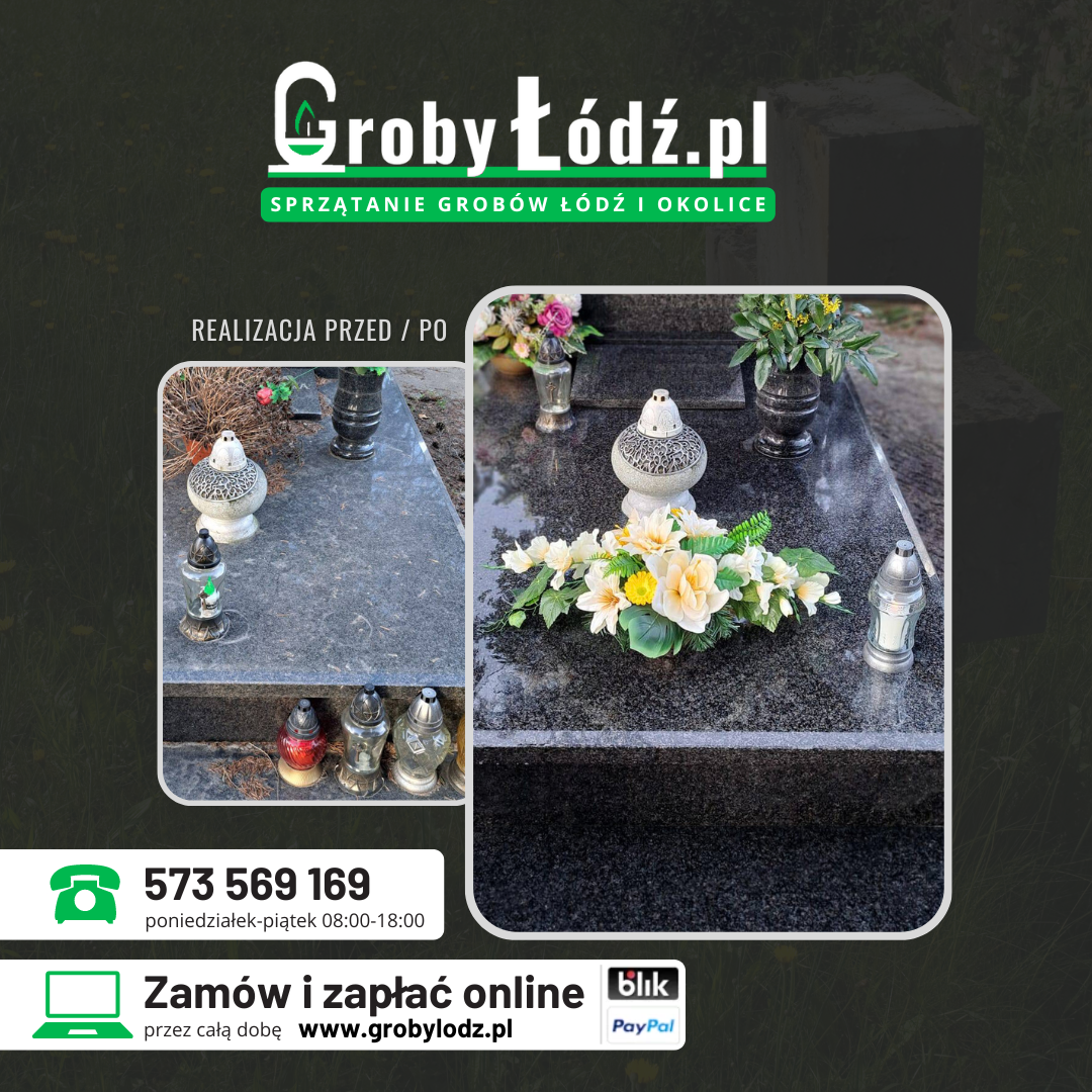 Opieka nad grobami Łódź - sprzątanie i dekoracja grobu Śródmieście - zdjęcie 2