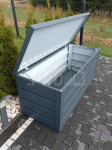 Skrzynia ogrodowa metalowa kufer 150x60x70cm  antracyt GP350 Toruń - zdjęcie 7