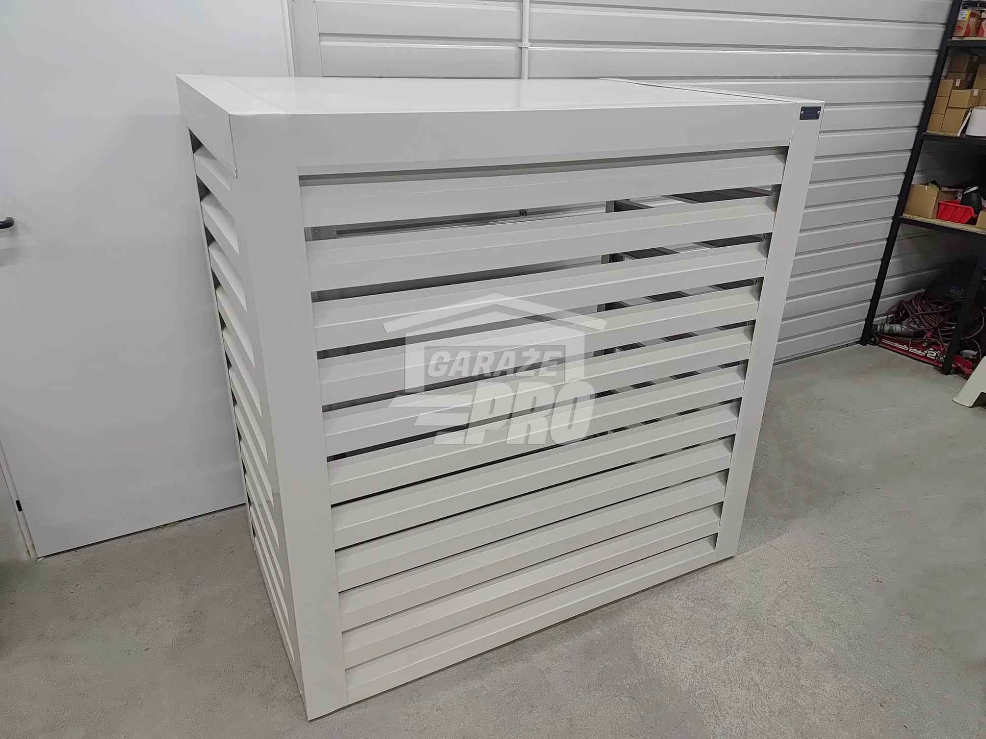 Osłona klimatyzatora – pompy ciepła 120x40x140 cm biały GP708 Hajnówka - zdjęcie 3