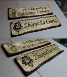 Szyld drewniane reklamowy baner z drewna tablica pirografia Roczyny - zdjęcie 7