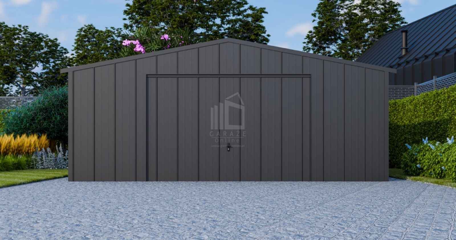 Garaż blaszany 6x6 brama uchylna drzwi blacha na rąbek dach ID1010 Dobre Miasto - zdjęcie 6