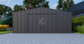 Garaż blaszany 6x6 brama uchylna drzwi blacha na rąbek dach ID1010 Dobre Miasto - zdjęcie 6