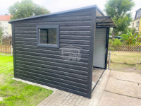 Schowek Garaż blaszany 3x3,5m Brama uchylna drzwi okno rynny GP486 Przasnysz - zdjęcie 4