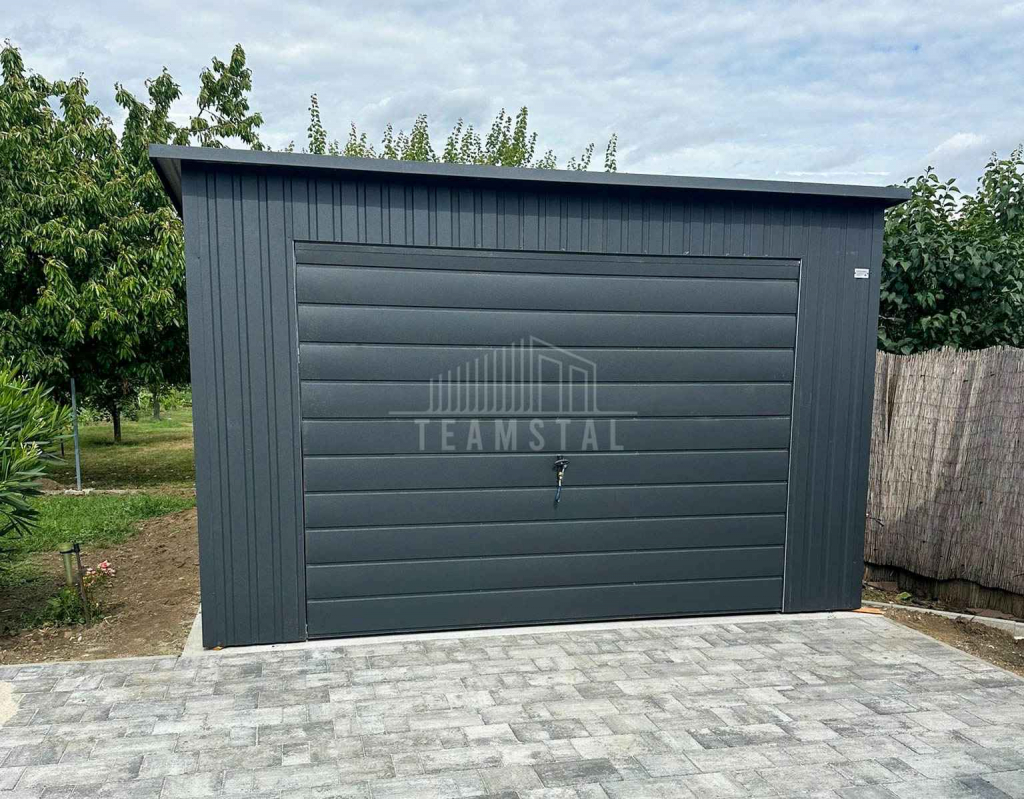 Garaż blaszany 4x5m - brama uchylna okno  dach rynna  TS1116 Mysłowice - zdjęcie 2