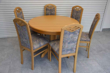 stół rozkładany i 6 krzeseł - komplet jak nowy