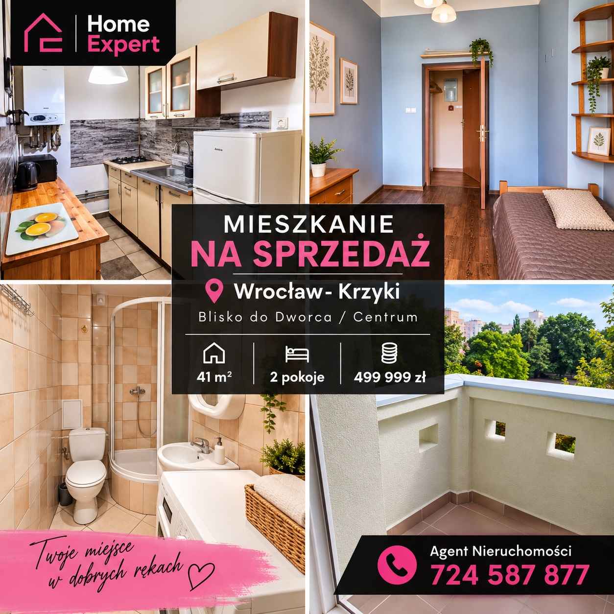 2pok, 41met, okolice Dworca Głównego BALKON/PARKING (Wrocław) Krzyki - zdjęcie 1