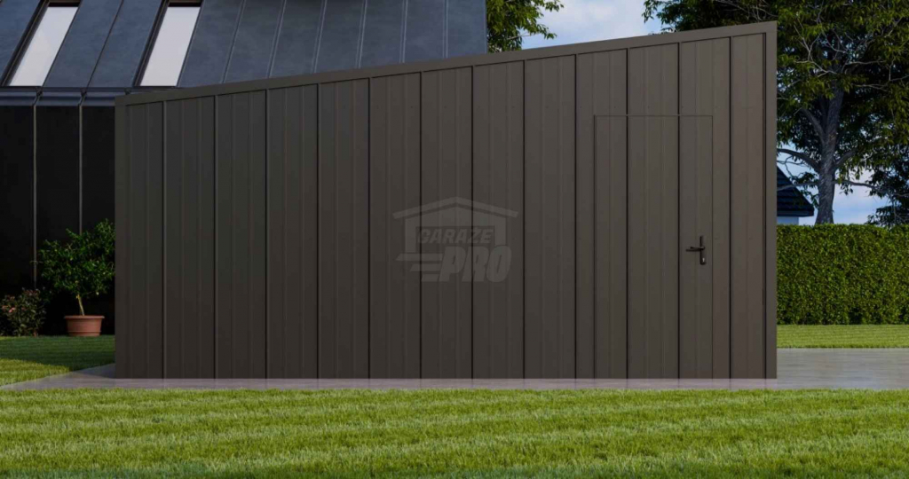 Garaż blaszany 3,5x5m brama uchylna drzwi blacha na rąbek GP635 Stare Miasto - zdjęcie 3