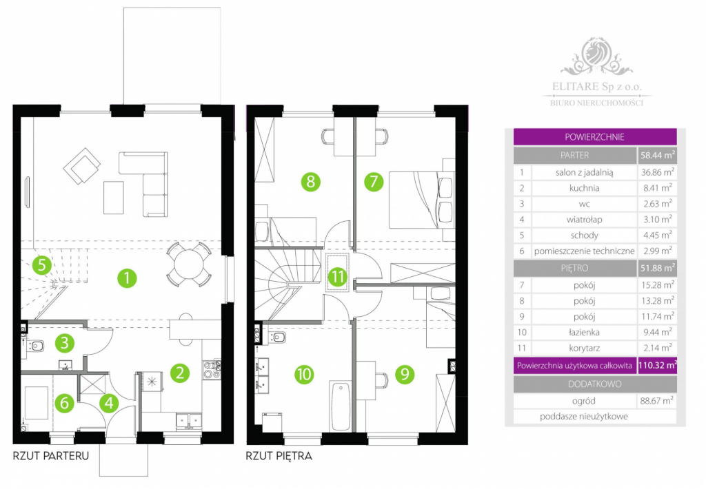 Mieszkanie pow. 110,32 pompa ciepła, z ogrodem, Lisowice, pow. średzki Lisowice - zdjęcie 3
