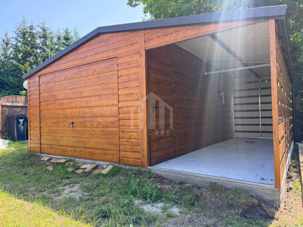 Garaż blaszany 4x6m + wiata 2m - brama - drzwi - okno - rynny SO119 Częstochowa - zdjęcie 2