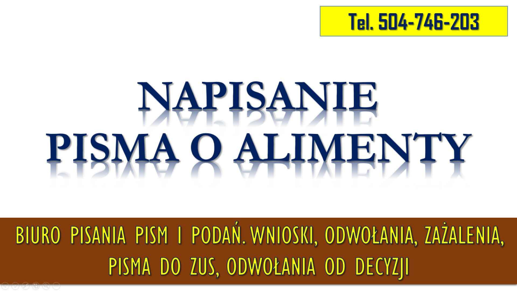 Napisanie pisma o alimenty, tel. 504-746-203, do sądu, pismo, cena. Psie Pole - zdjęcie 1