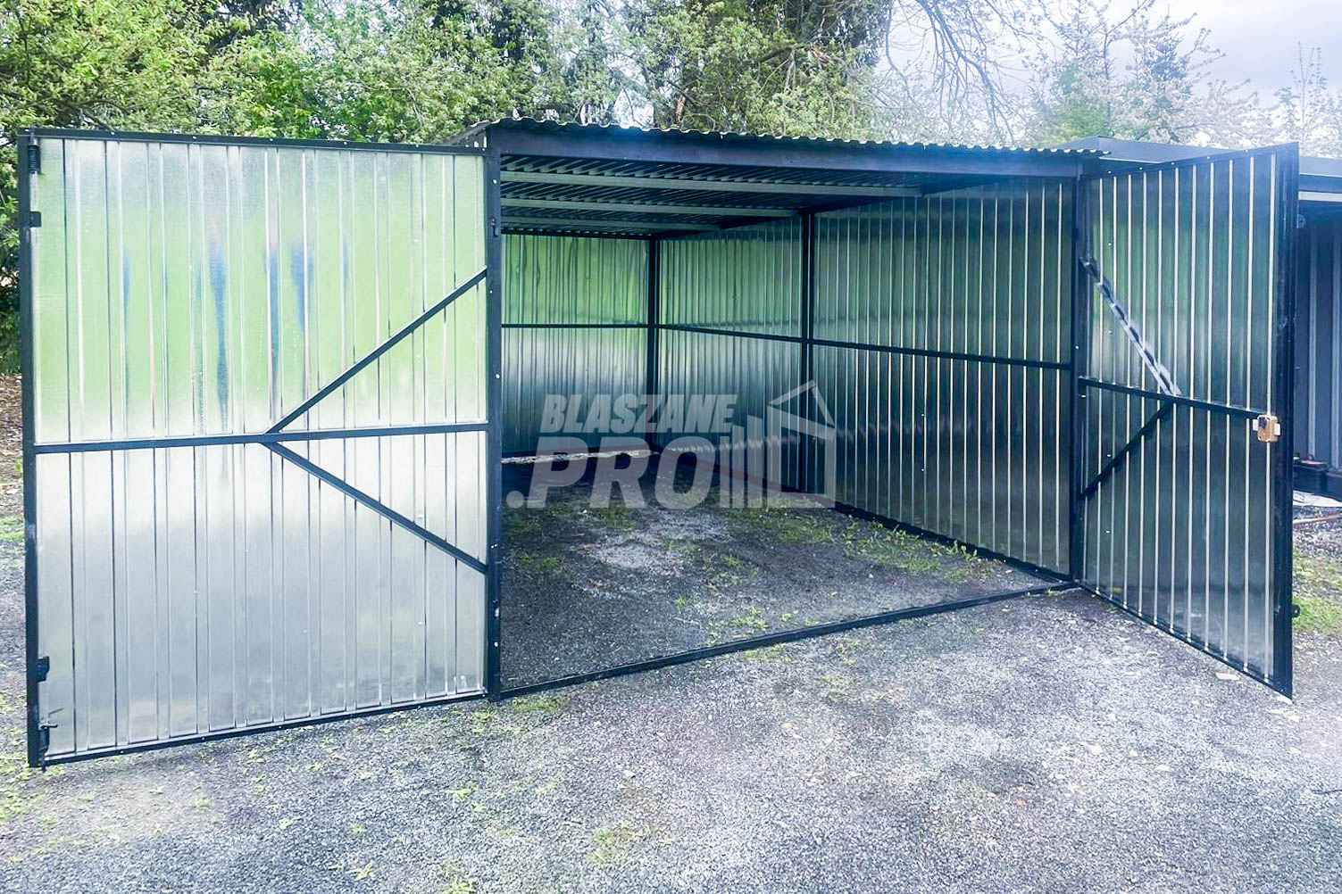 Blaszak - Garaż Blaszany - 3x5m - Brama Dwuskrzydłowa - Ocynk GP361 Płock - zdjęcie 3