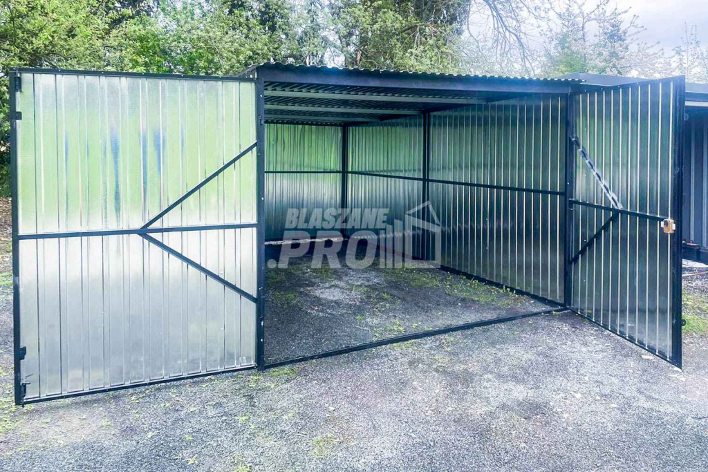 Blaszak - Garaż Blaszany - 3x5m - Brama Dwuskrzydłowa - Ocynk GP361 Płock - zdjęcie 3