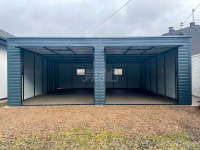 Garaż blaszany 7x6 2x Brama uchylna + drzwi antracyt spad w tył GP161 Niepołomice - zdjęcie 6