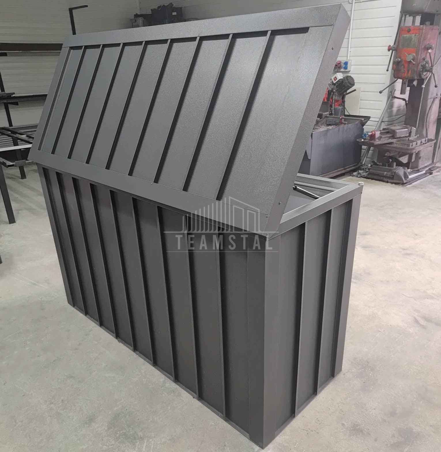 Zabudowa koszy na śmieci wiata obudowa 177x65x110 cm 3x120L TS1221 Kielce - zdjęcie 5