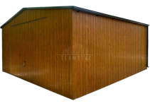 Garaż blaszany 6x6m - brama uchylna rynny dach TS1119