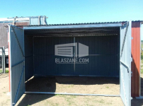 Blaszak - Garaż Blaszany 4x4  - Brama - Wiśnia - dach spad w tył BL98 Elbląg - zdjęcie 4
