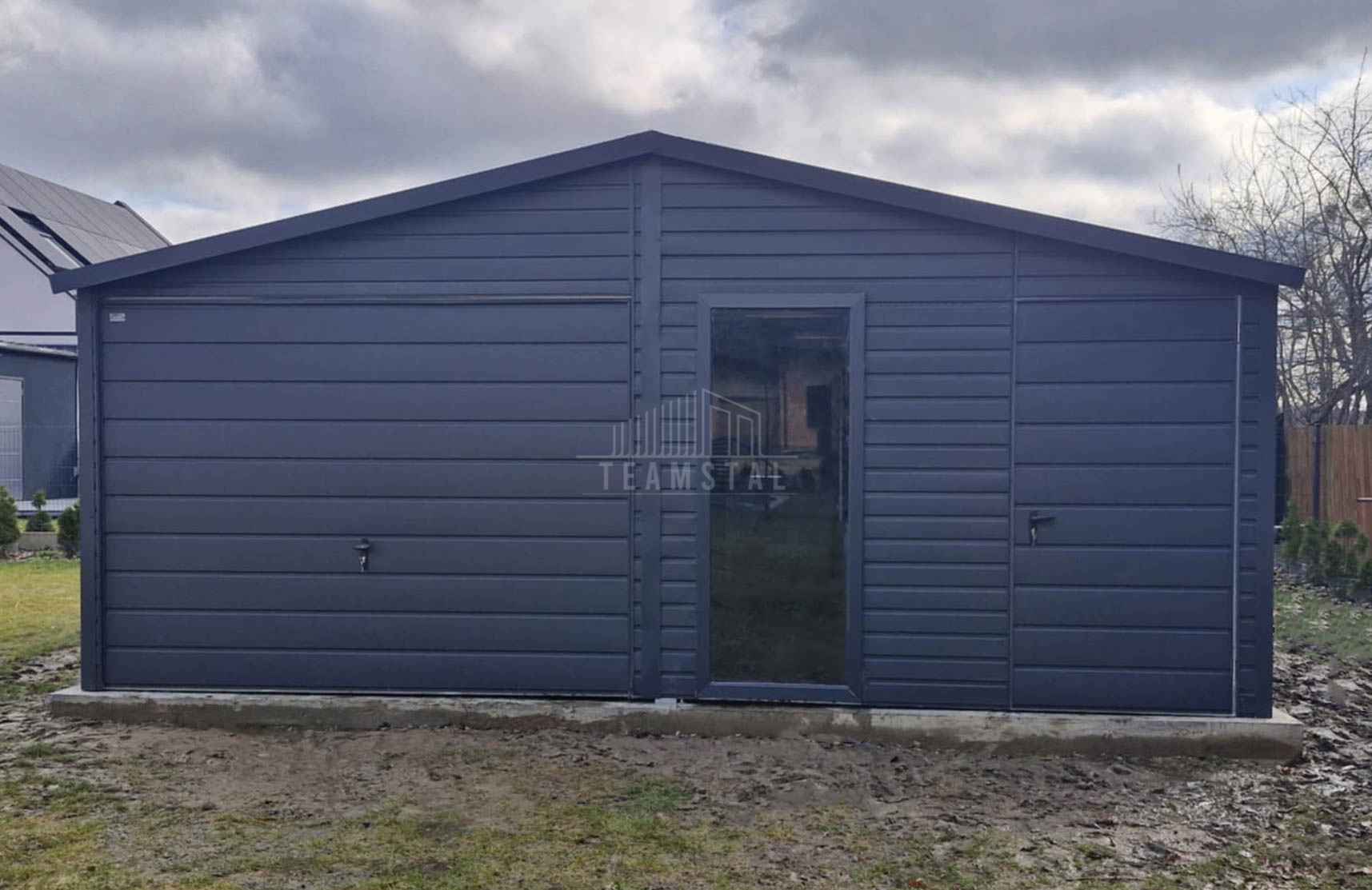 Garaż blaszany 6x5,8m Brama uchylna drzwi okno blachodachówka TS1145 Kalisz - zdjęcie 5