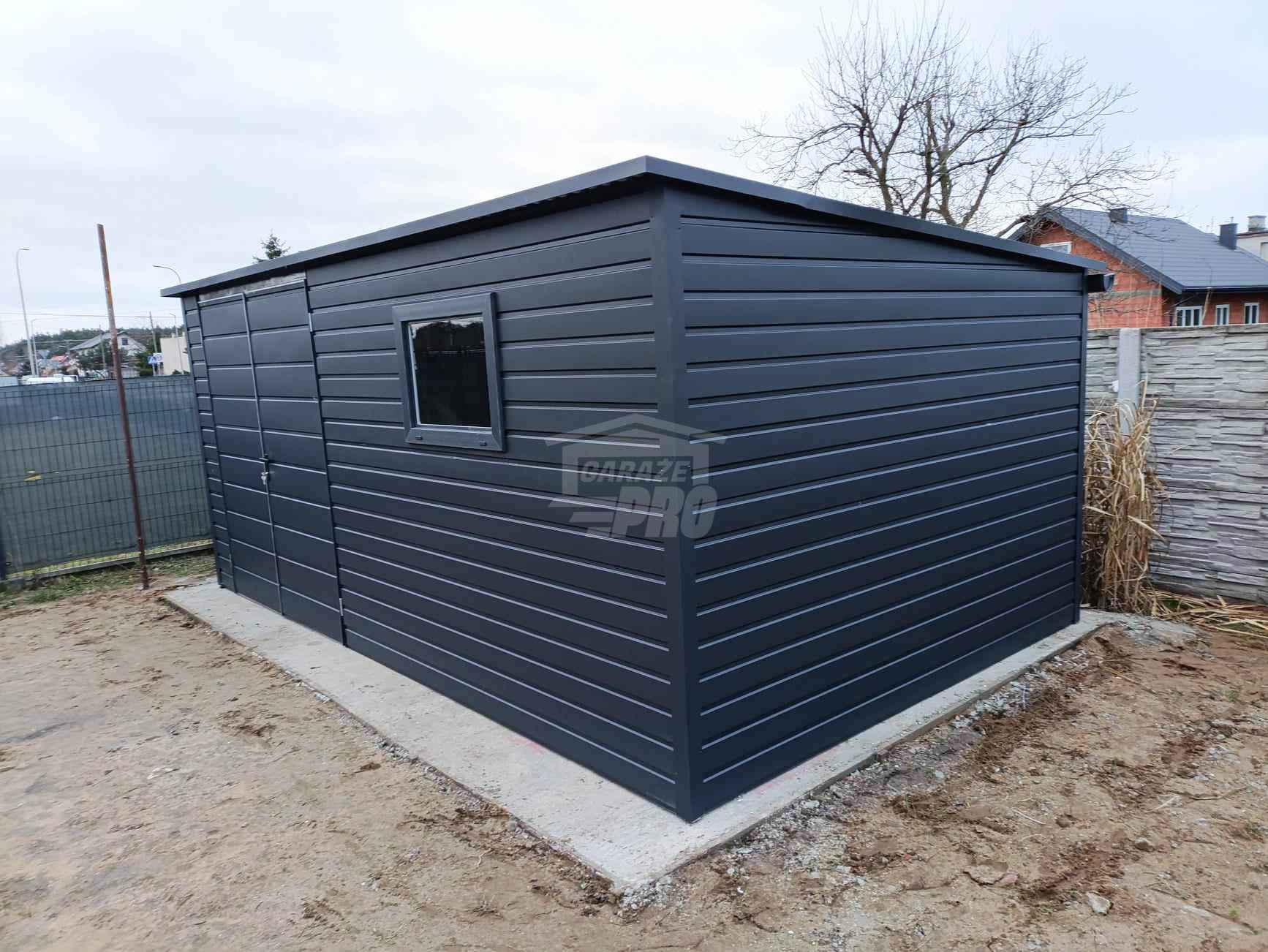 Schowek - domek ogrodowy 5x3m Brama dwuskrzydłowa okno dach GP517 Płock - zdjęcie 2