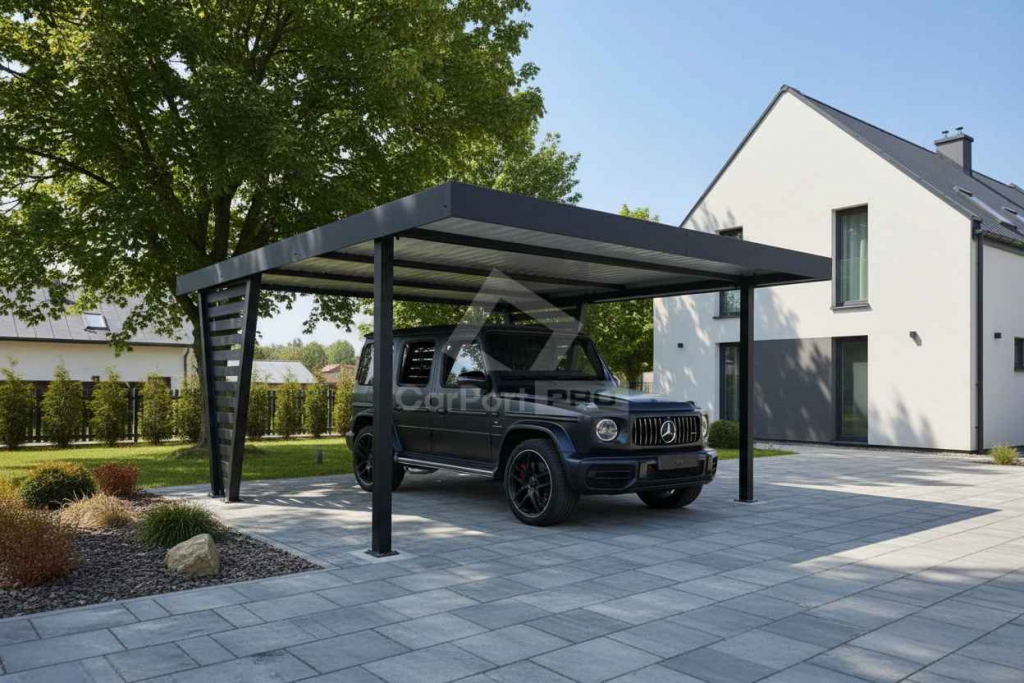 Carport V PREMIUM 4,8x5m Wypełnienie panelami Wiata samochodowa CP161 Lubin - zdjęcie 7