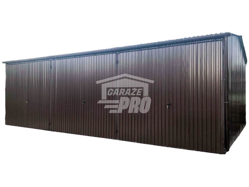 Garaż blaszany 9x5 3x Brama dwuskrzydłowa   Dach dwuspadowy GP133 Białystok - zdjęcie 1