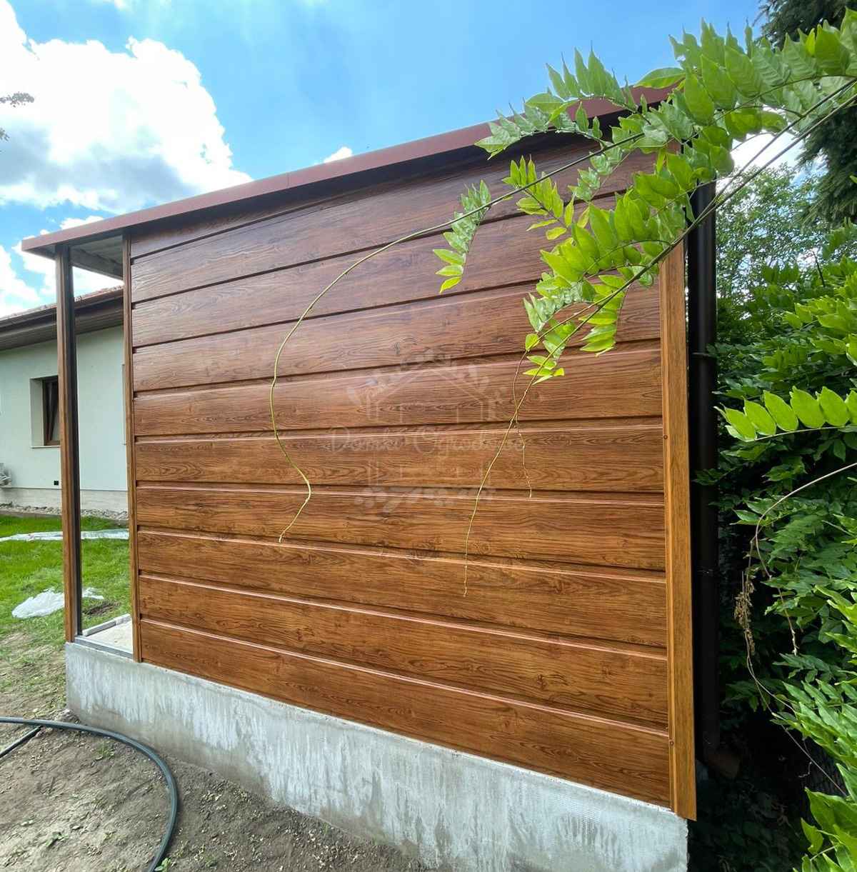 Domek ogrodowy 2,5×2,5m wiata jasny orzech – drewnopodobny ID1226 Białystok - zdjęcie 3