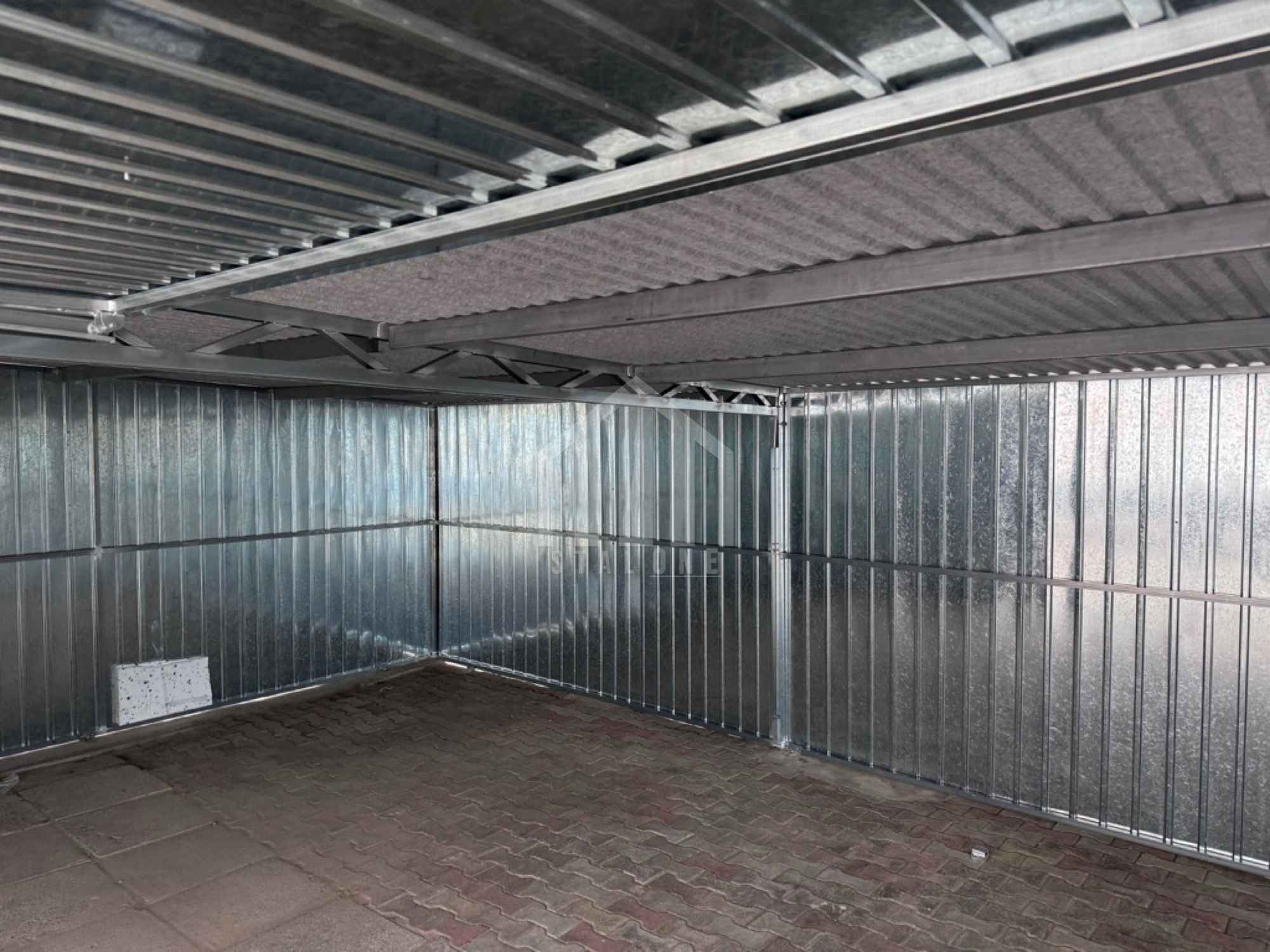 Garaż blaszany 6x6m - 2x brama uchylna - drzwi - ocynk SO133 Sieradz - zdjęcie 4