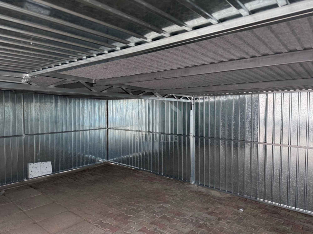 Garaż blaszany 6x6m - 2x brama uchylna - drzwi - ocynk SO133 Sieradz - zdjęcie 4