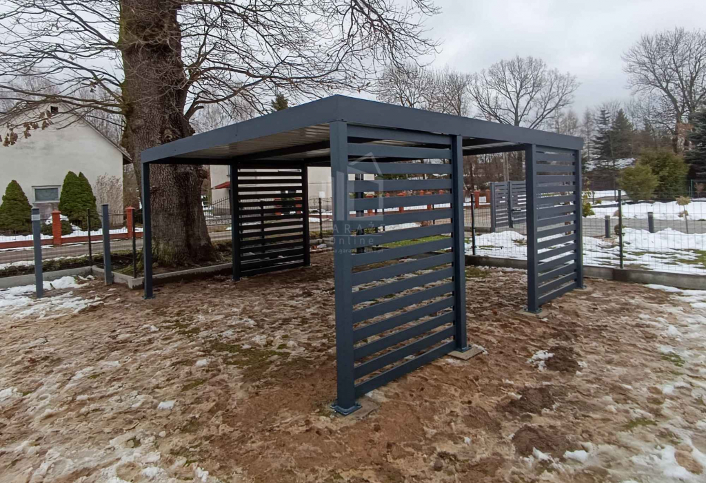 Carport PREMIUM - Wiata samochodowa 5x5 dodatkowa zabudowa ID1157 Żnin - zdjęcie 3