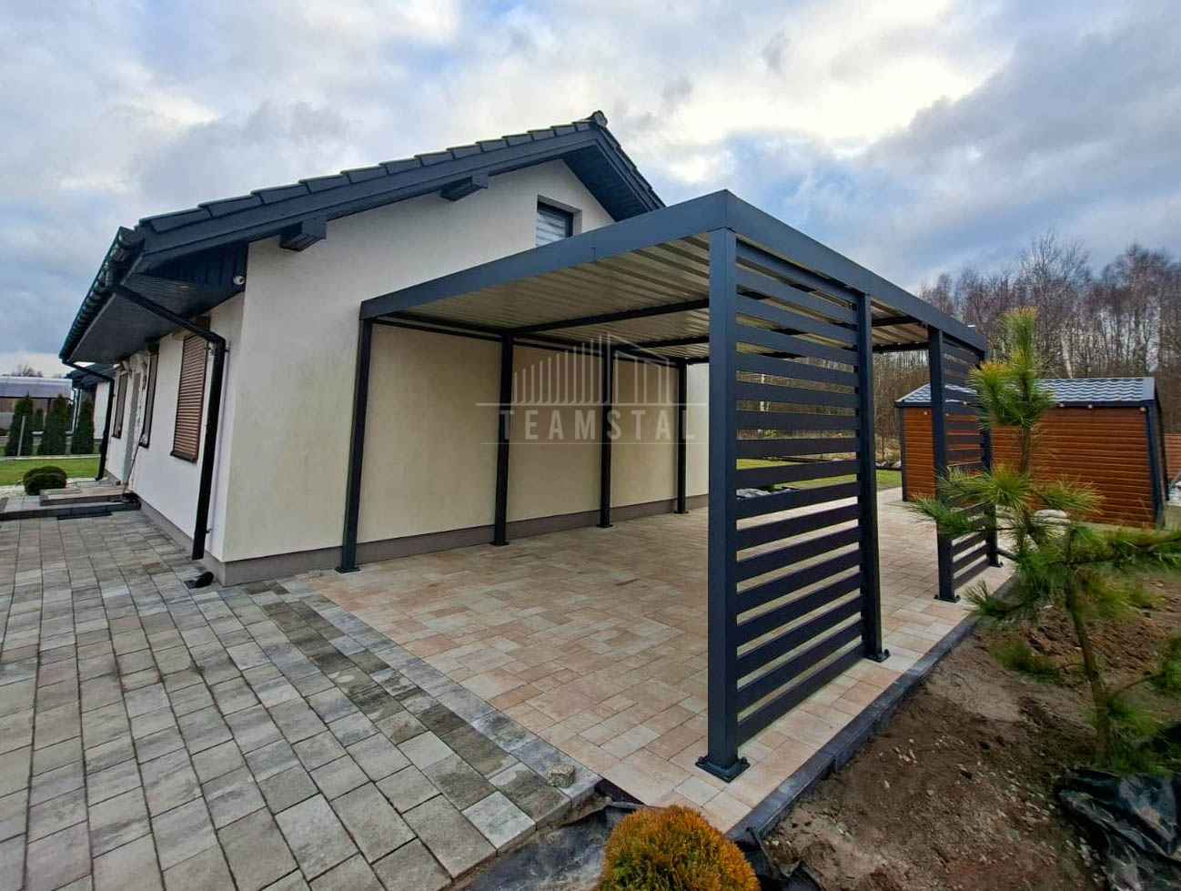 Carport PREMIUM - Wiata samochodowa 4x5m  dodatkowa zabudowa TS1227 Toruń - zdjęcie 4