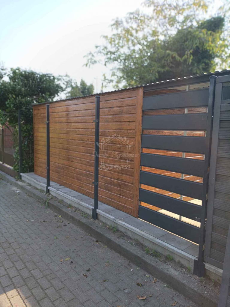 domek ogrodowy 3,5x3m + wiata 2m  okno  drewnopodobny  antracyt  ID756 Oświęcim - zdjęcie 3