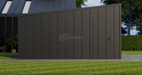 Garaż blaszany 3,5x5m - brama uchylna drzwi blacha na rąbek dach ST200 Łęczyca - zdjęcie 3