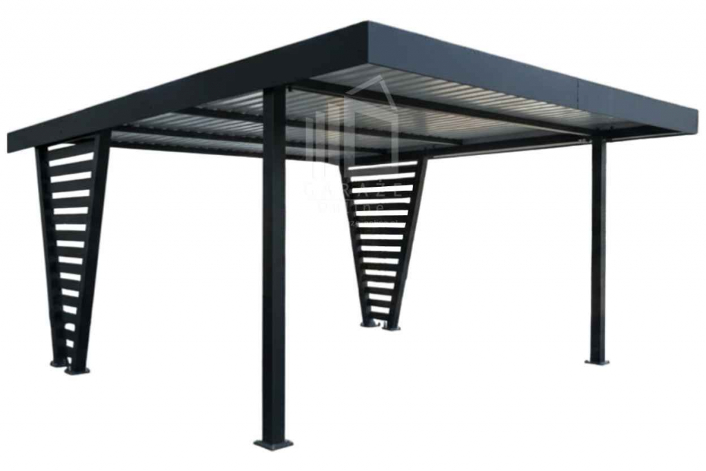 Carport V PREMIUM 4,8x5m Wypełnienie panelami Wiata samochodowa ID1188 Szczecinek - zdjęcie 1