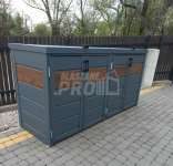 Zabudowa koszy na śmieci wiata śmietnikowa 275x80x120 cm 4x240L GP337 Bełchatów - zdjęcie 9