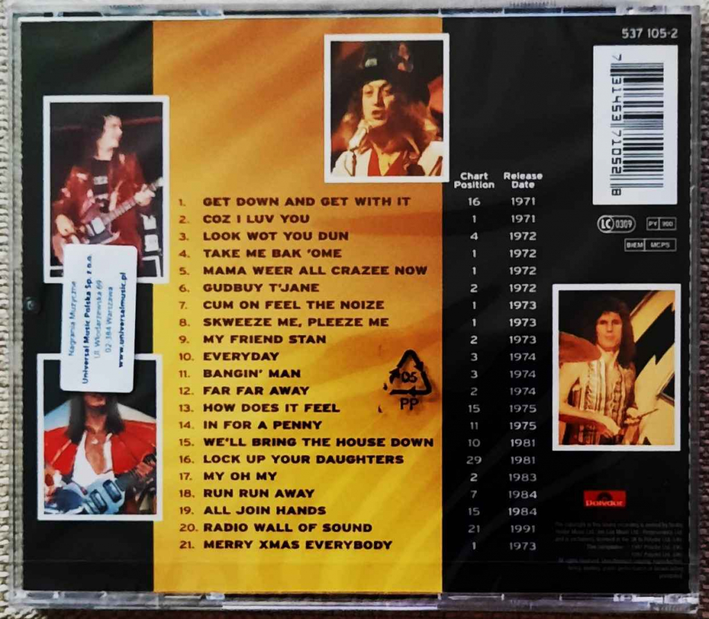 Sprzedam Album CD Kultowej grupy SLADE- Największe przeboje Gdańsk - zdjęcie 2