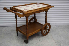 barek - stolik dębowy na kółkach - super stan Olsztyn - zdjęcie 3