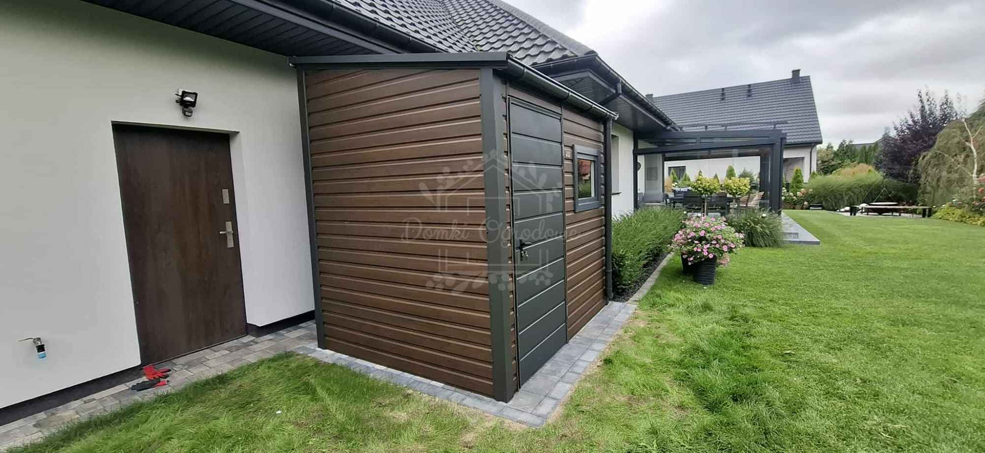 Schowek - domek ogrodowy 2,5x2,5m antracyt - dach spad w przód  ID1128 Lidzbark Warmiński - zdjęcie 2