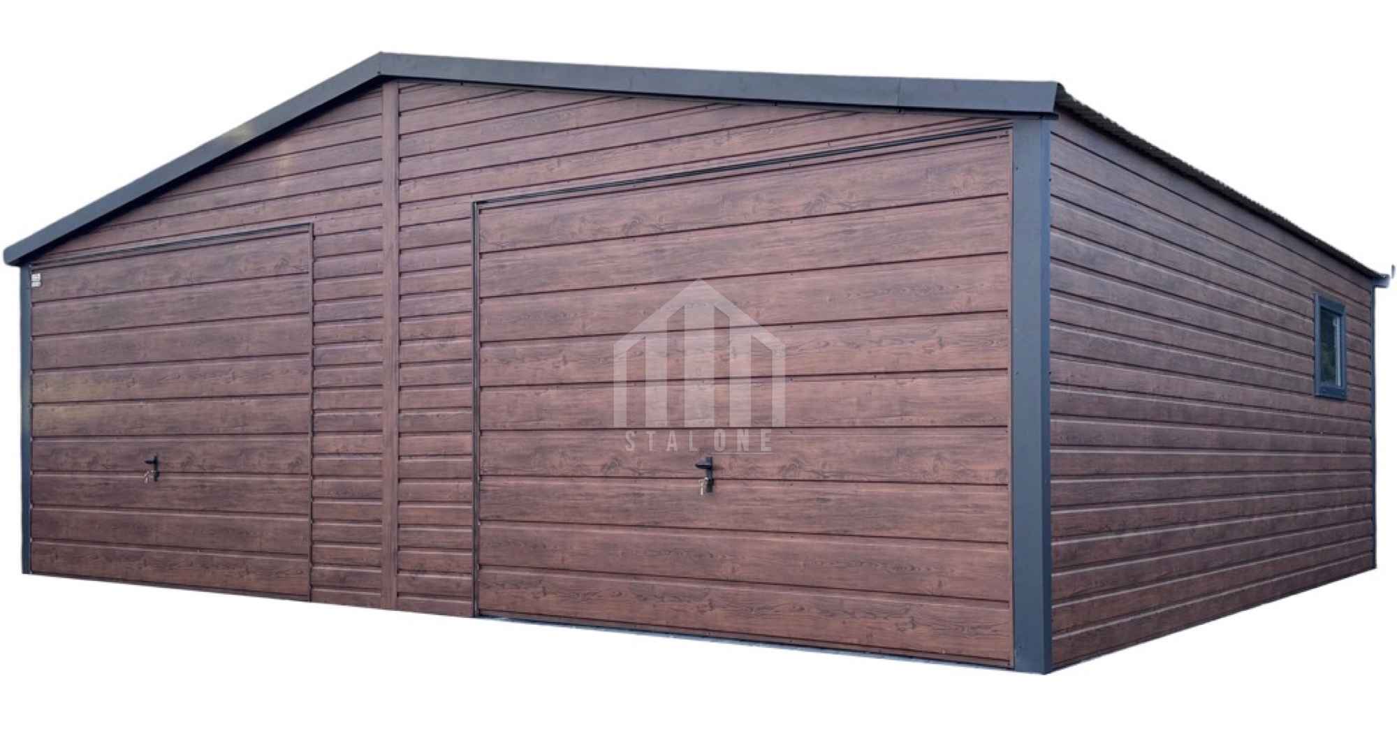 Garaż blaszany 7x5m - 2x brama uchylna - drzwi - 2x okno SO106 Lubartów - zdjęcie 1