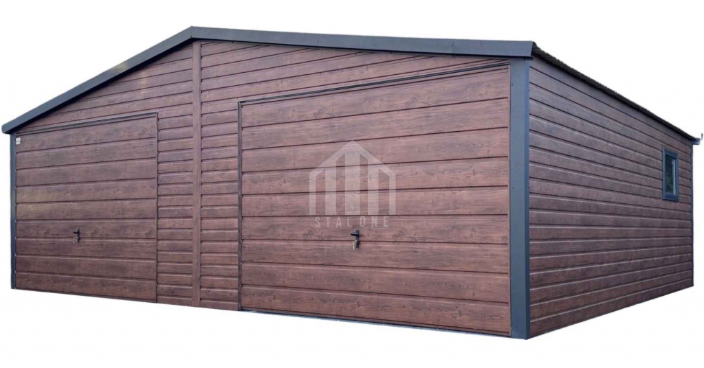 Garaż blaszany 7x5m - 2x brama uchylna - drzwi - 2x okno SO106 Lubartów - zdjęcie 1