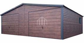Garaż blaszany 7x5m - 2x brama uchylna - drzwi - 2x okno SO106